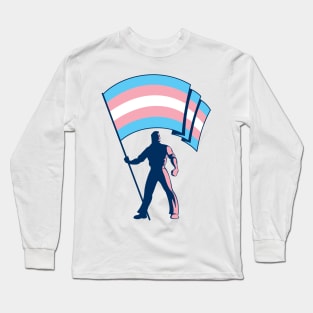 Transgender Pride Flag Bearer Long Sleeve T-Shirt